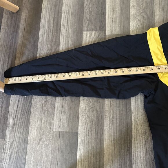 Vintage 90’s US Army Zip Up Windbreaker Track Jacket Black/yellow Large Long - Picture 5 of 7